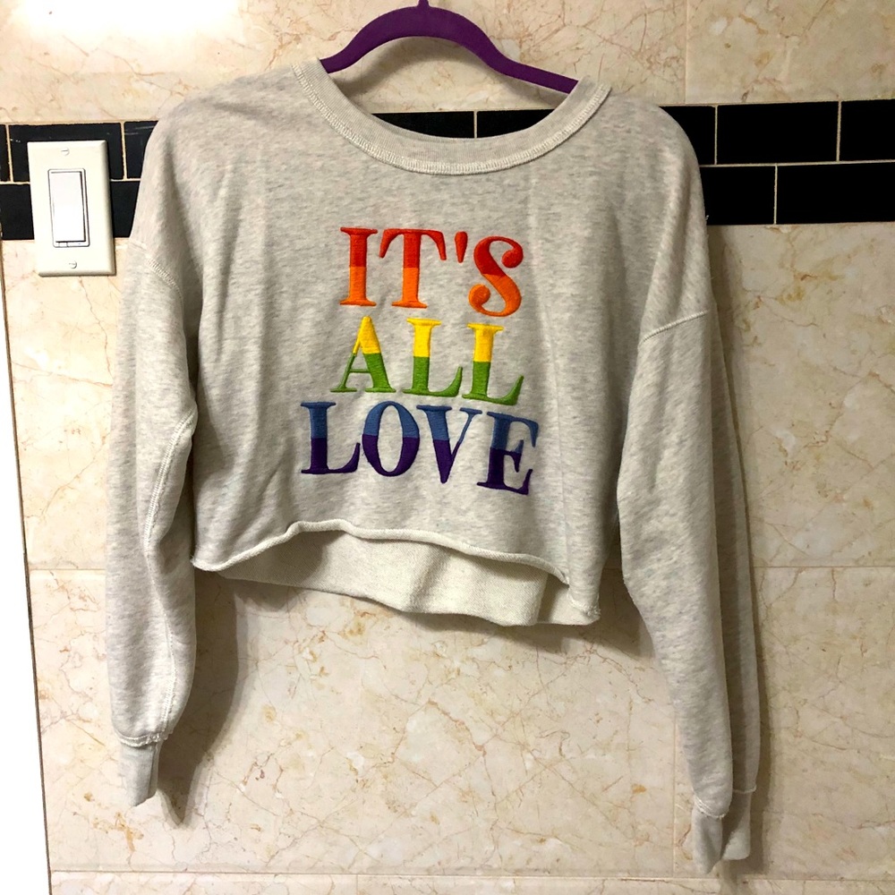 A&F Crop Pride Sweatshirt Size S